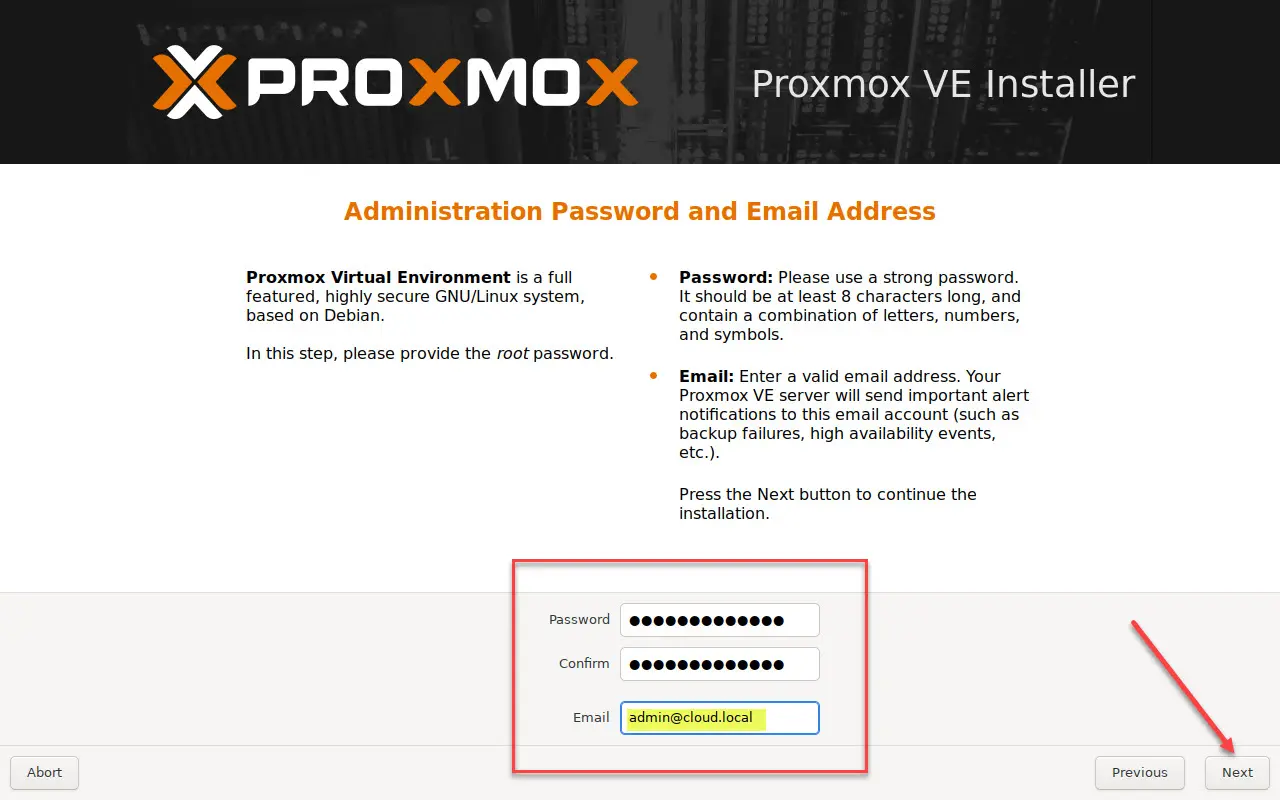 Configure a memória RAM para proxmox