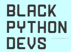 Logotipo preto dos desenvolvedores do Python